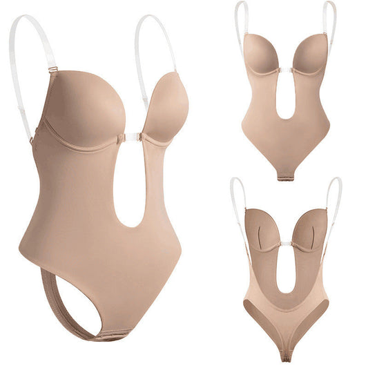 Holly – Eng cut one-piece with deep V-neckline and tight waist