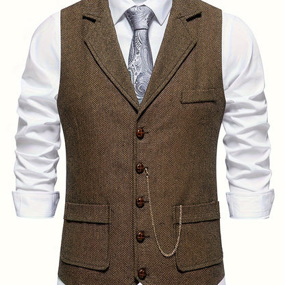 Men's vest in vintage business style – elegant suit vest for office and festive occasions
