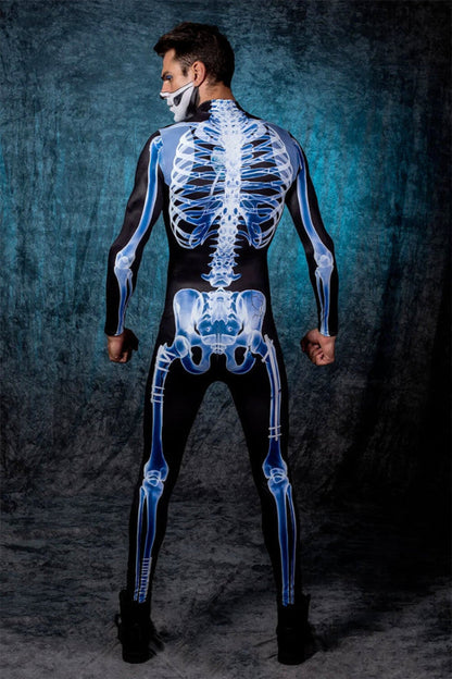 Halloween full-body skeleton costume for women and men – perfect for horror parties & carnival
