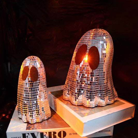 Halloween decoration ghost figure – Reflective disco ghost for party & spooky atmosphere