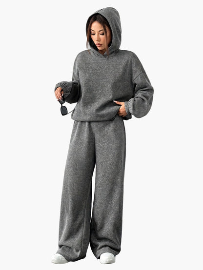 Women's casual hoodie and jogging pants set – comfortable loungewear suit for everyday and relaxation