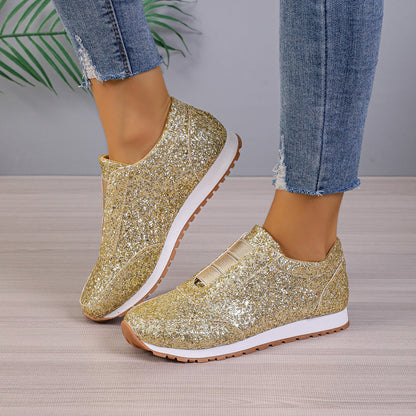 Kim – Glitzernde Damen-Slipper mit Runde Zehen