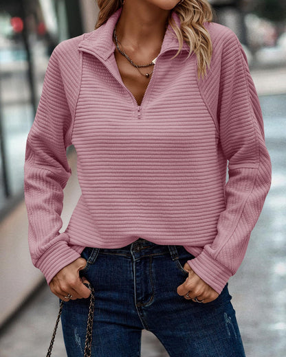 Spencer – Lockere Pullover mit Schlangenknochen-Muster und Stehkragen