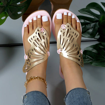 Lily – Flache Damensandalen mit Schmetterlingsdesign