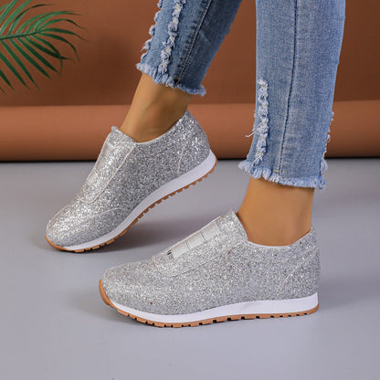 Kim – Glitzernde Damen-Slipper mit Runde Zehen