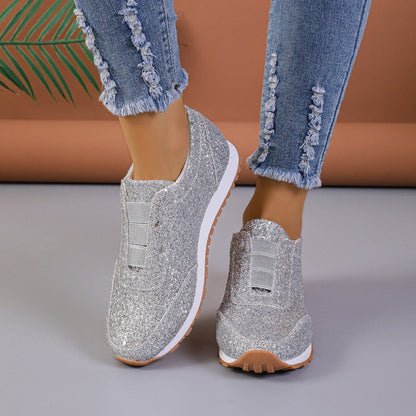 Kim – Glitzernde Damen-Slipper mit Runde Zehen