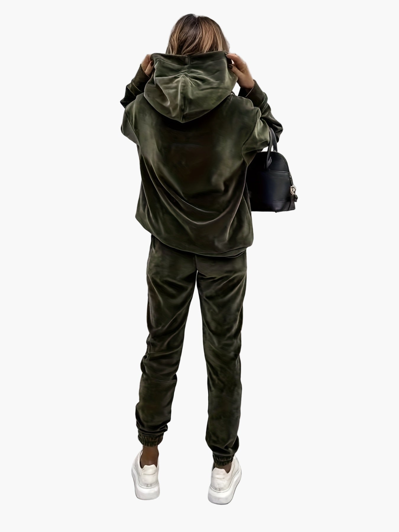 Women's casual tracksuit set with hoodie and jogging pants – Casual street style for everyday and travel