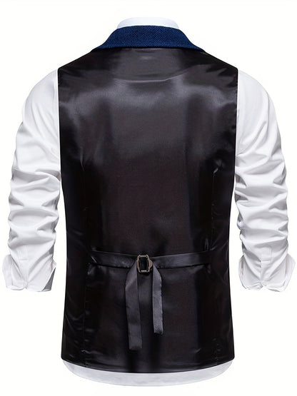 Men's vest in vintage business style – elegant suit vest for office and festive occasions
