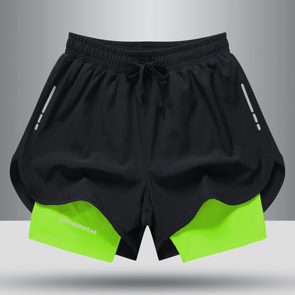 Thomas – Sportliche Herren-Shorts mit Kordelzug und doppelter Schicht