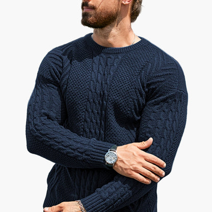 Men's knitted sweater in casual style – fashionable leisure sweater for autumn and winter