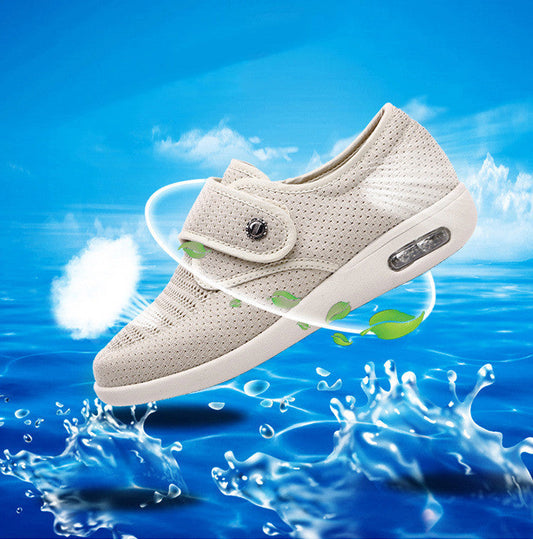 Damen Komfort Mesh Sneaker mit Luftpolstersohle – Atmungsaktive Freizeitschuhe für Alltag und Spaziergänge
