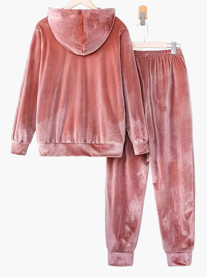 Women's casual home suit set with hoodie and jogging pants – comfortable lounge and casual style