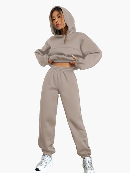 Women's Tracksuit Two-Piece Hoodie & Jogging Pants Casual Sport Streetwear