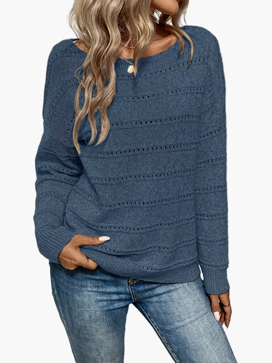 Damen Strickpullover Elegant Lockerer Stil für Herbst und Winter