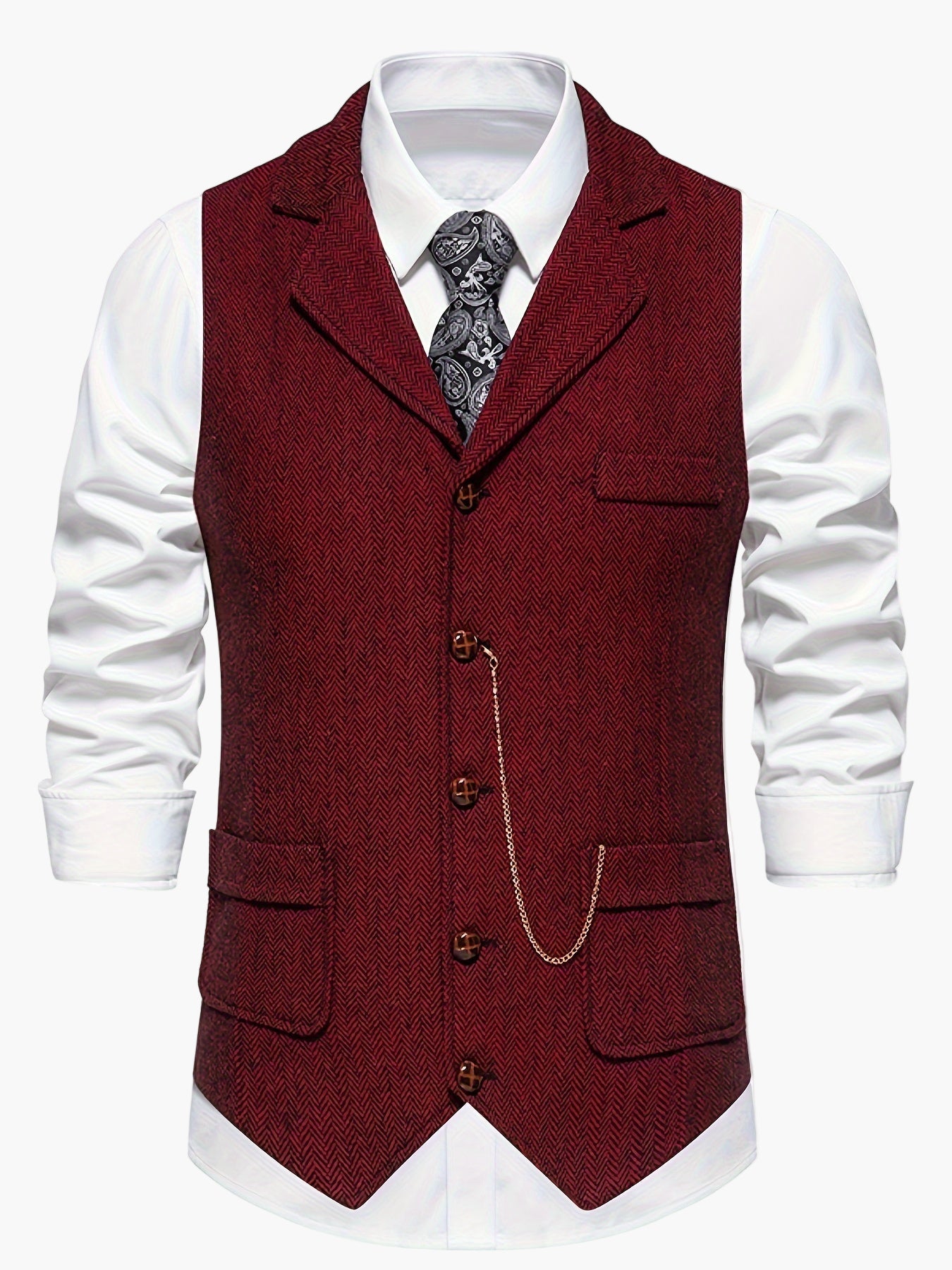 Men's vest in vintage business style – elegant suit vest for office and festive occasions