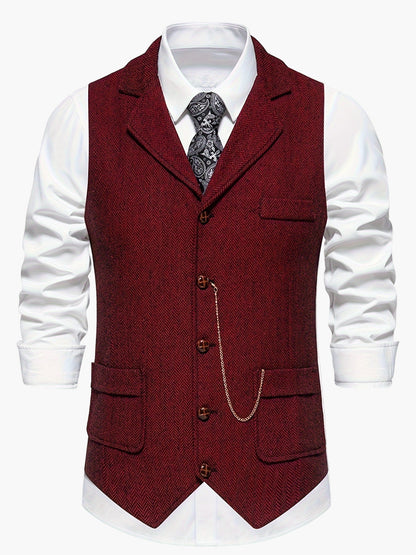 Men's vest in vintage business style – elegant suit vest for office and festive occasions