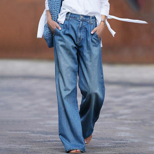 Leah – Nostalgische Jeans für Frauen mit hoher Taille und schlankem Erscheinungsbild