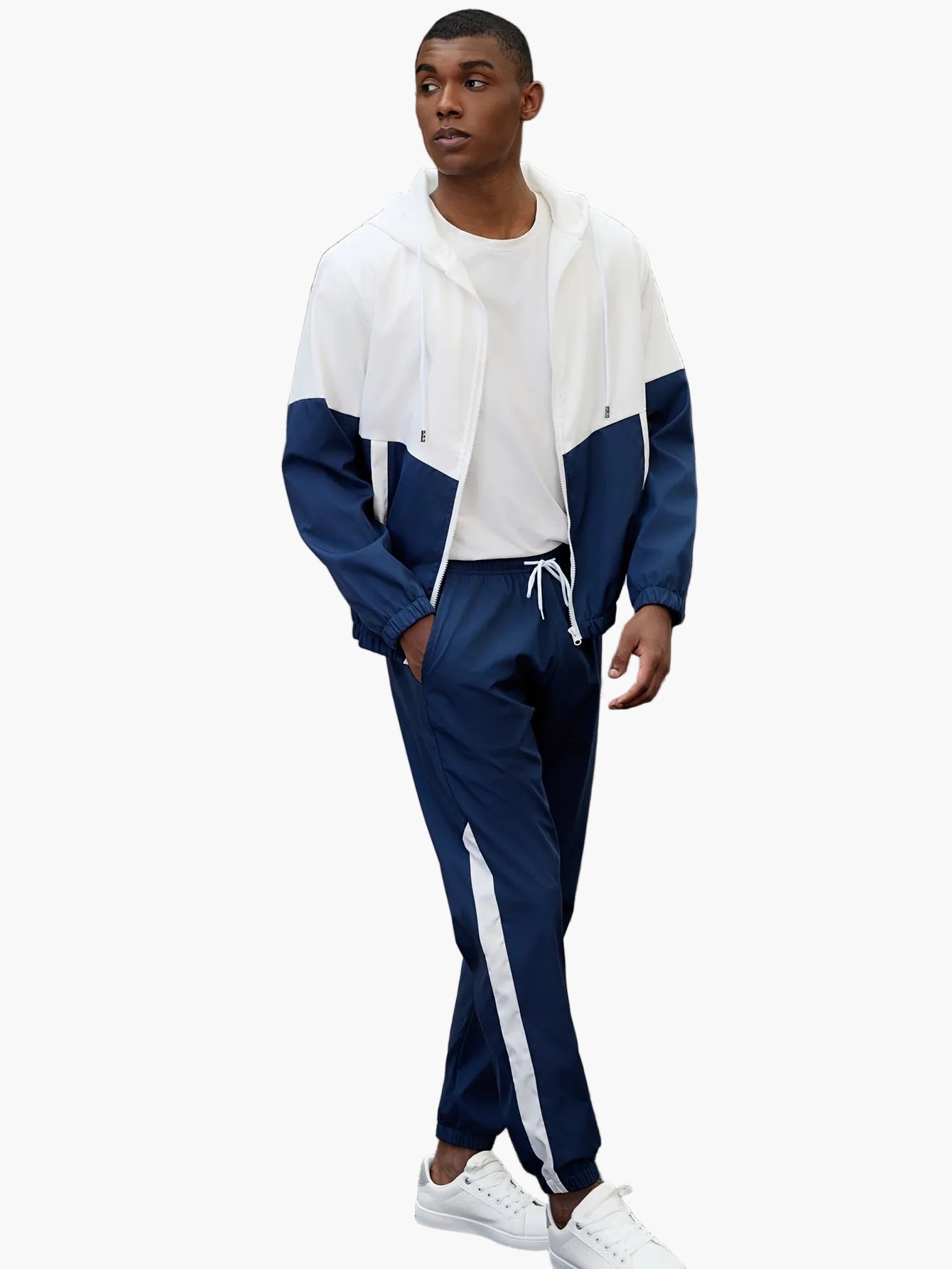 Herren Trainingsanzug Sportlicher Freizeit Jogginganzug mit Kapuze – Zweiteiliges Set für Alltag & Fitness