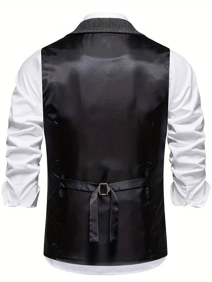 Men's vest in vintage business style – elegant suit vest for office and festive occasions