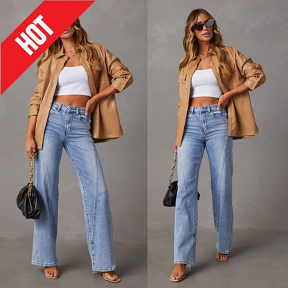 Kim – Patchwork-Weite Damenjeans