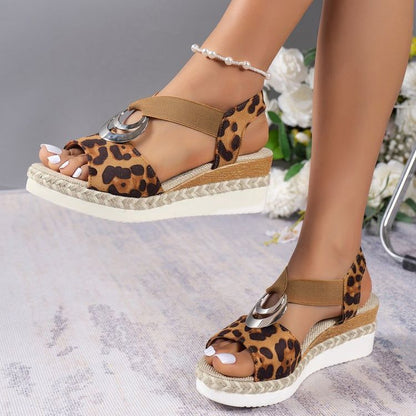 Audrey – Plattform Wedge Peep Toe Römersandalen