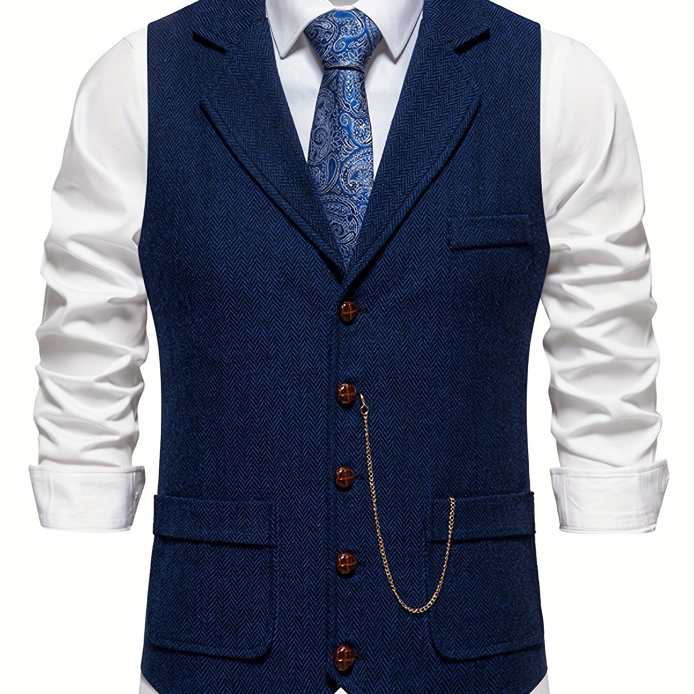 Men's vest in vintage business style – elegant suit vest for office and festive occasions