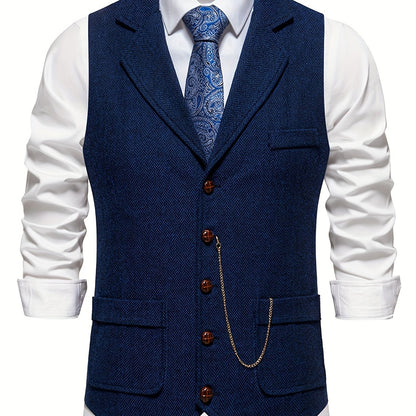 Men's vest in vintage business style – elegant suit vest for office and festive occasions