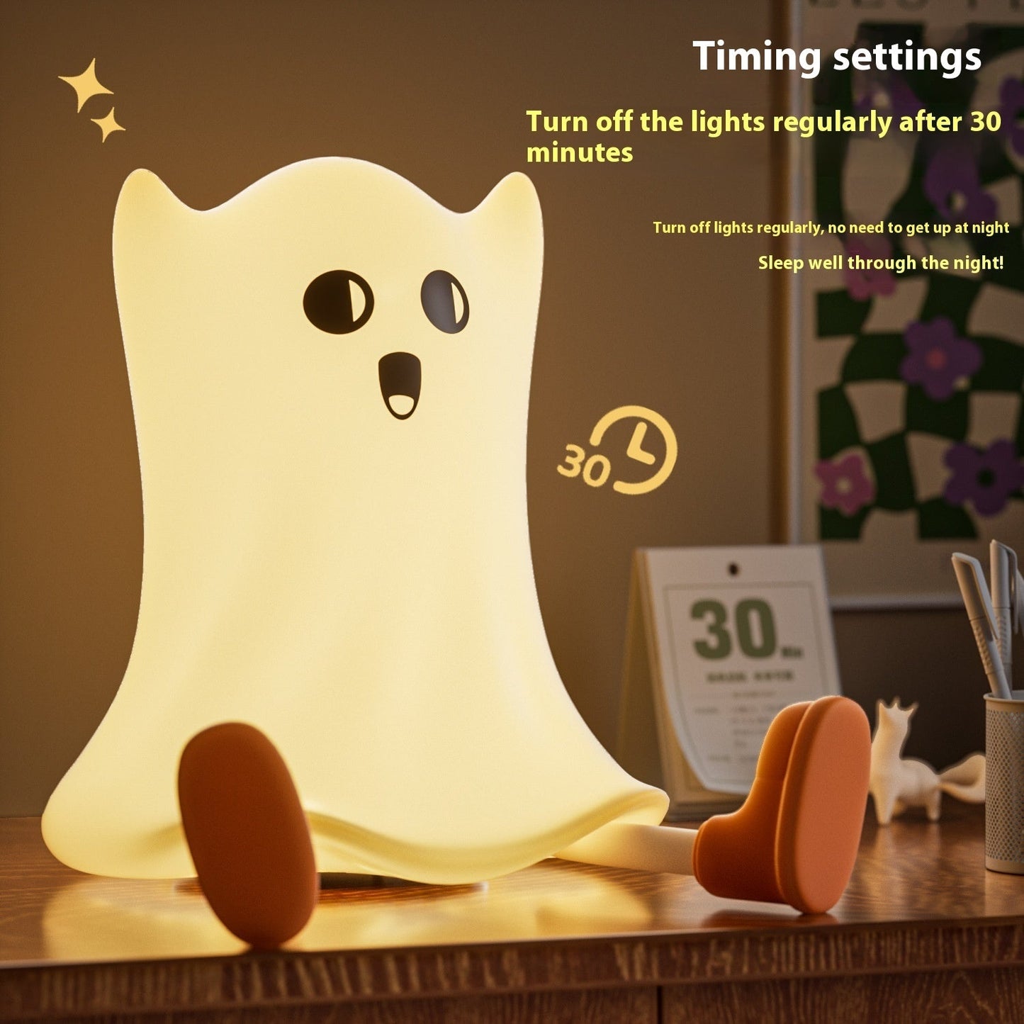 Halloween Night Light Ghost Children – Cute LED Decorative Lamp for Halloween Decoration & Children's Room