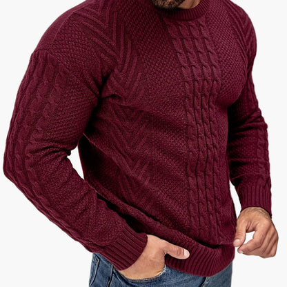 Men's knitted sweater in casual style – fashionable leisure sweater for autumn and winter