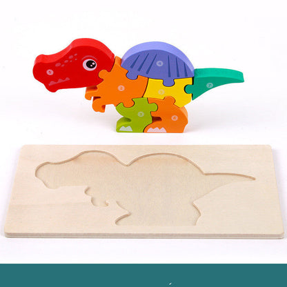 Kinder 3D Dinosaurier Holzpuzzle – Lernspielzeug & Motoriktraining