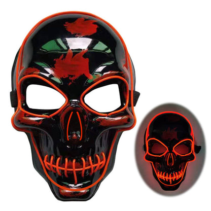 Halloween LED Glowing Skull Mask for Adults – Perfect for Costume Parties & Spooky Decorations