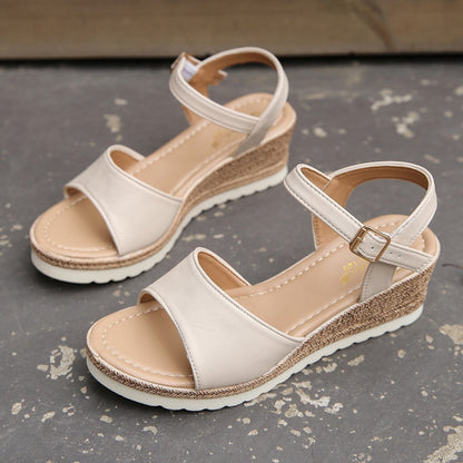 Faith – Sommerliche Damenplattform-Sandalen mit Knöchelriemen