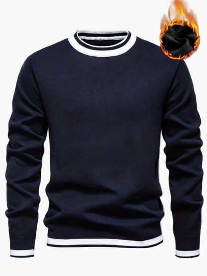 Men's Sweater in Casual Style with Stripe Details – Perfect for Autumn and Winter, Ideal for Leisure and Going Out
