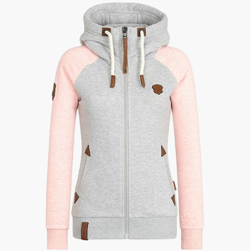 Damen Hoodie mit Kapuze – Urban Style Freizeitjacke mit Reißverschluss für Alltag und Outdoor