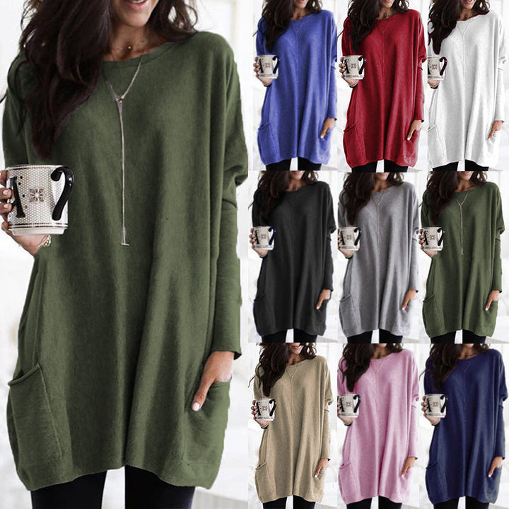 Damen Oversize Longpullover – Bequemer lässiger Style für Alltag & Freizeit