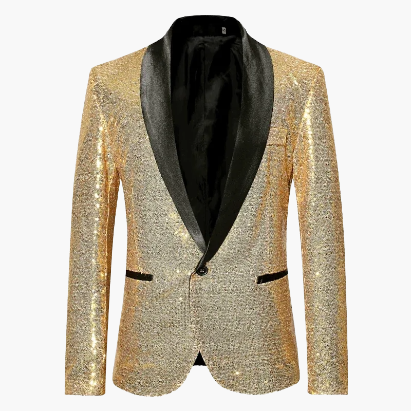 Herren Glitzer Sakko für festliche Anlässe – Eleganter Party-Blazer mit Pailletten
