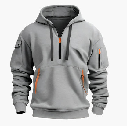 Herren Kapuzenpullover Artemis – Funktioneller Streetwear Hoodie mit Taschen und Reißverschluss