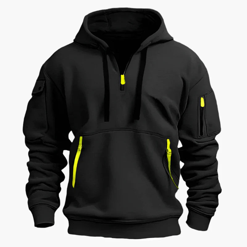 Herren Kapuzenpullover Artemis – Funktioneller Streetwear Hoodie mit Taschen und Reißverschluss