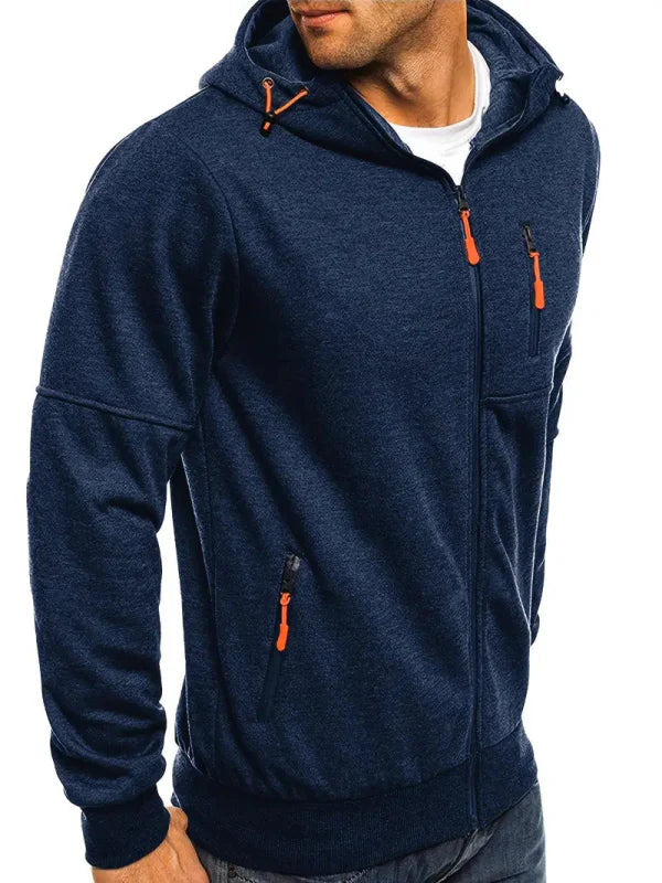 Herren Kapuzenjacke mit Reißverschluss – Sportlicher Freizeit Hoodie für Alltag & Training