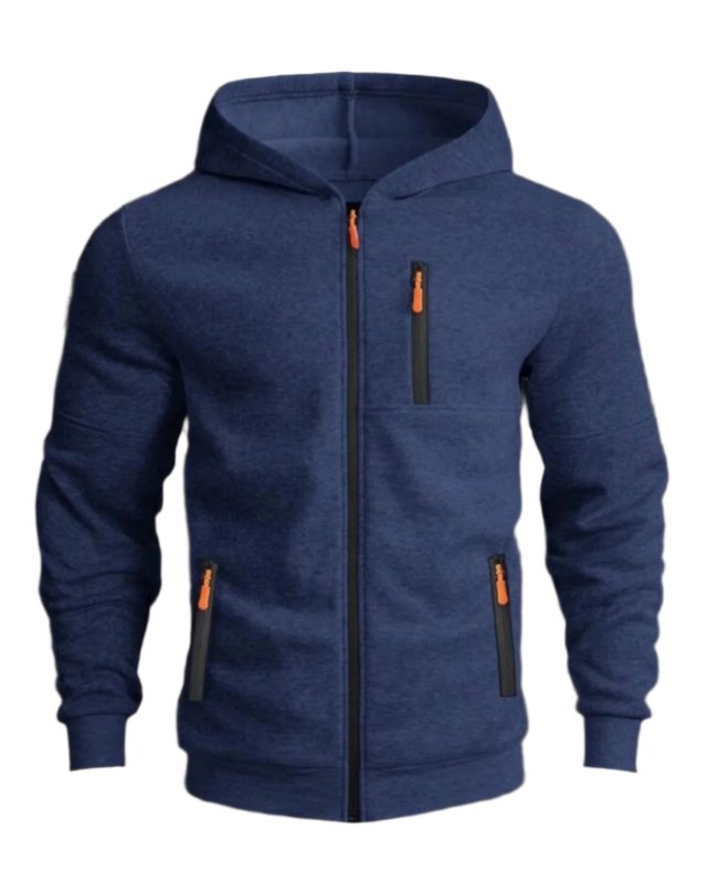 Herren Kapuzenjacke mit Reißverschluss – Sportlicher Freizeit Hoodie für Alltag & Training