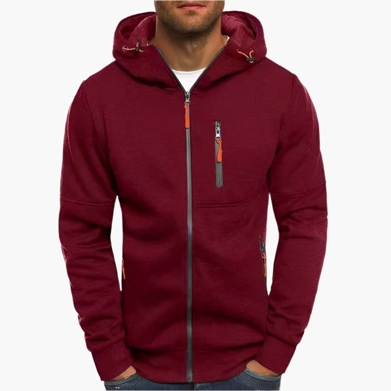 Herren Kapuzenjacke mit Reißverschluss – Sportlicher Freizeit Hoodie für Alltag & Training