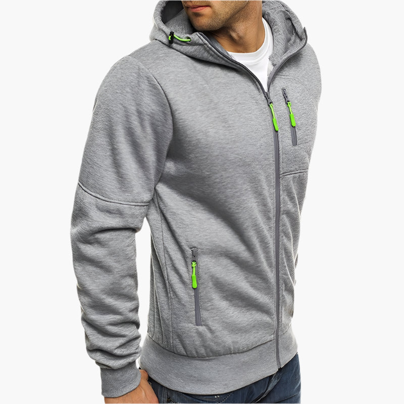 Herren Kapuzenjacke mit Reißverschluss – Sportlicher Freizeit Hoodie für Alltag & Training
