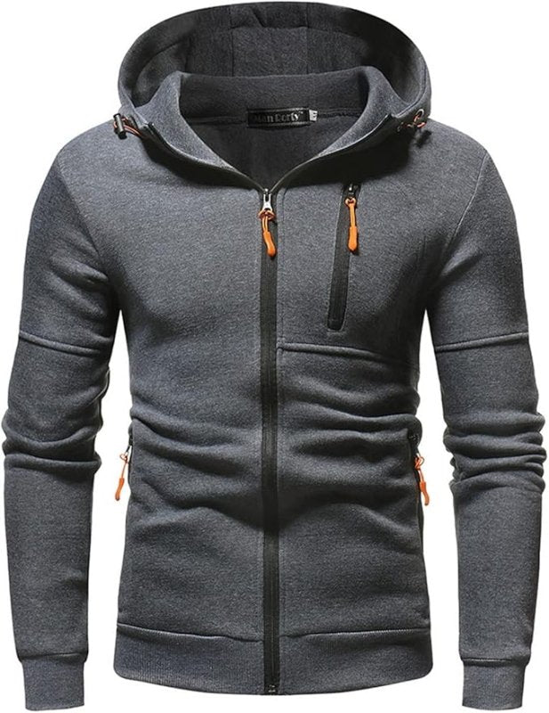 Herren Kapuzenjacke mit Reißverschluss – Sportlicher Freizeit Hoodie für Alltag & Training