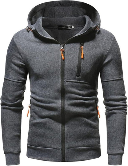 Herren Kapuzenjacke mit Reißverschluss – Sportlicher Freizeit Hoodie für Alltag & Training