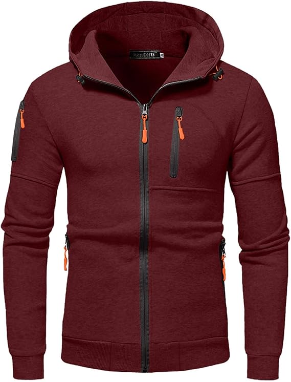 Herren Kapuzenjacke mit Reißverschluss – Sportlicher Freizeit Hoodie für Alltag & Training