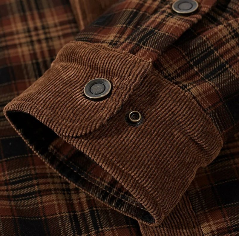 Herren Outdoor Freizeit Hemdjacke mit Fleece-Futter – Klassischer Karomuster Stil für Abenteuer und Alltag