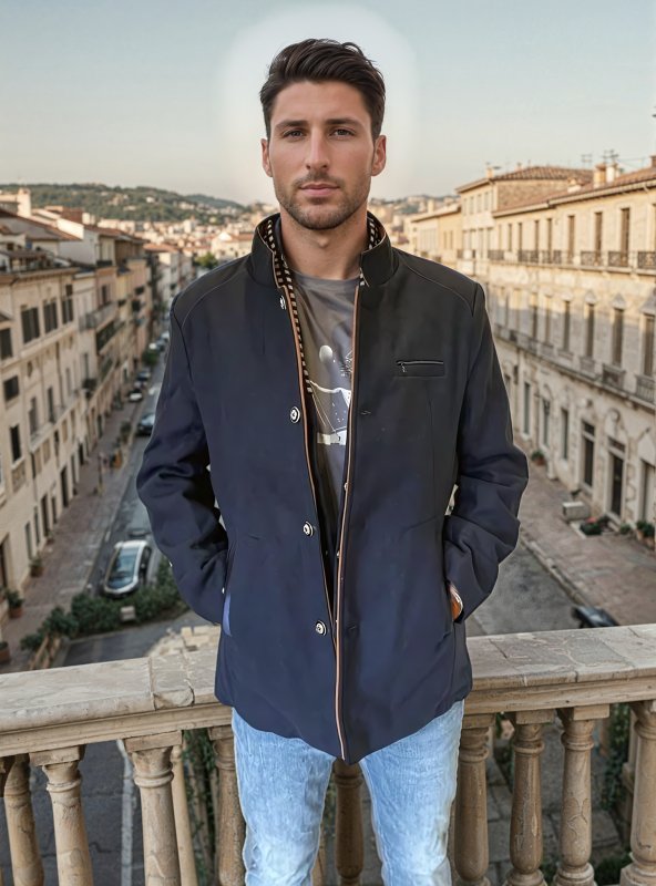 Men's Elegant Knightsman Coat – Stylish Slim Fit Winter Coat with Removable Collar