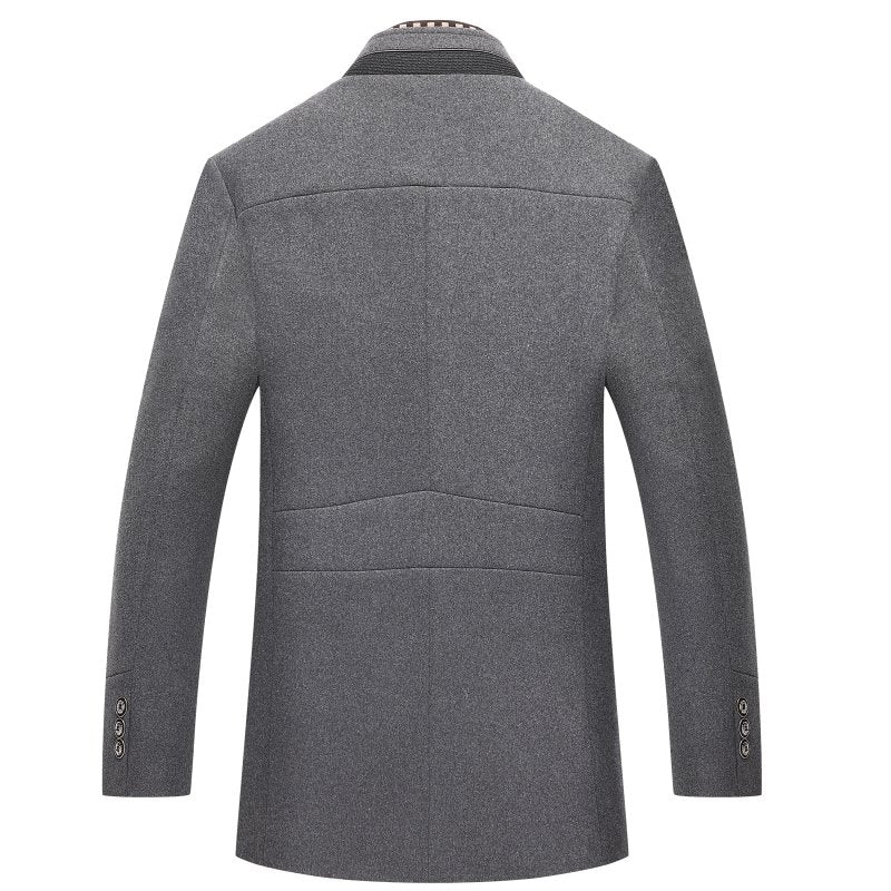 Men's Elegant Knightsman Coat – Stylish Slim Fit Winter Coat with Removable Collar
