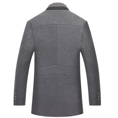 Men's Elegant Knightsman Coat – Stylish Slim Fit Winter Coat with Removable Collar