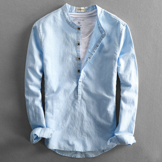 Doug – Long-sleeved men's shirt made of linen